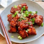 Gochujang baked tofu.