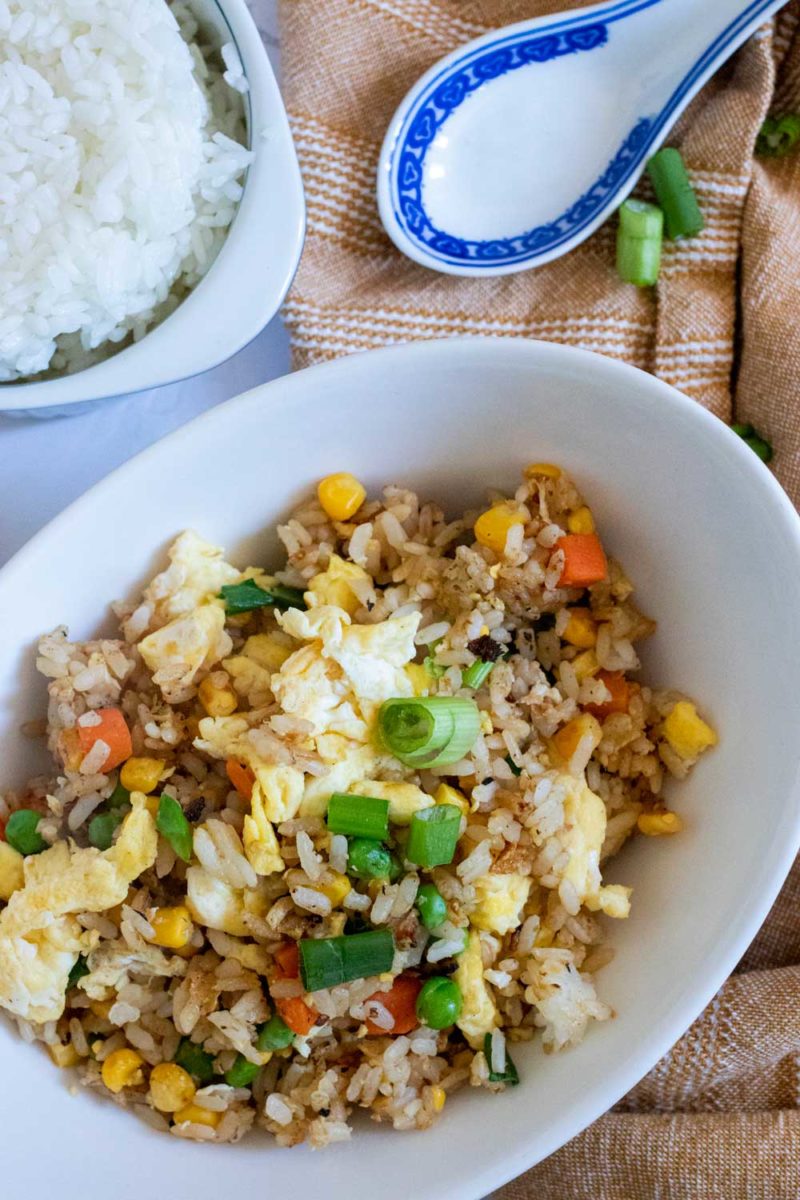 Healthy Vegetarian Egg Fried Rice（蛋炒饭） The Floured Camera