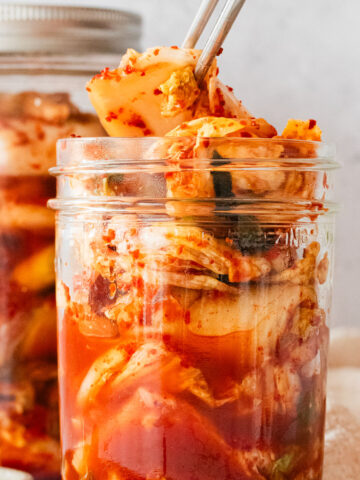 Homemade quick and easy kimchi.