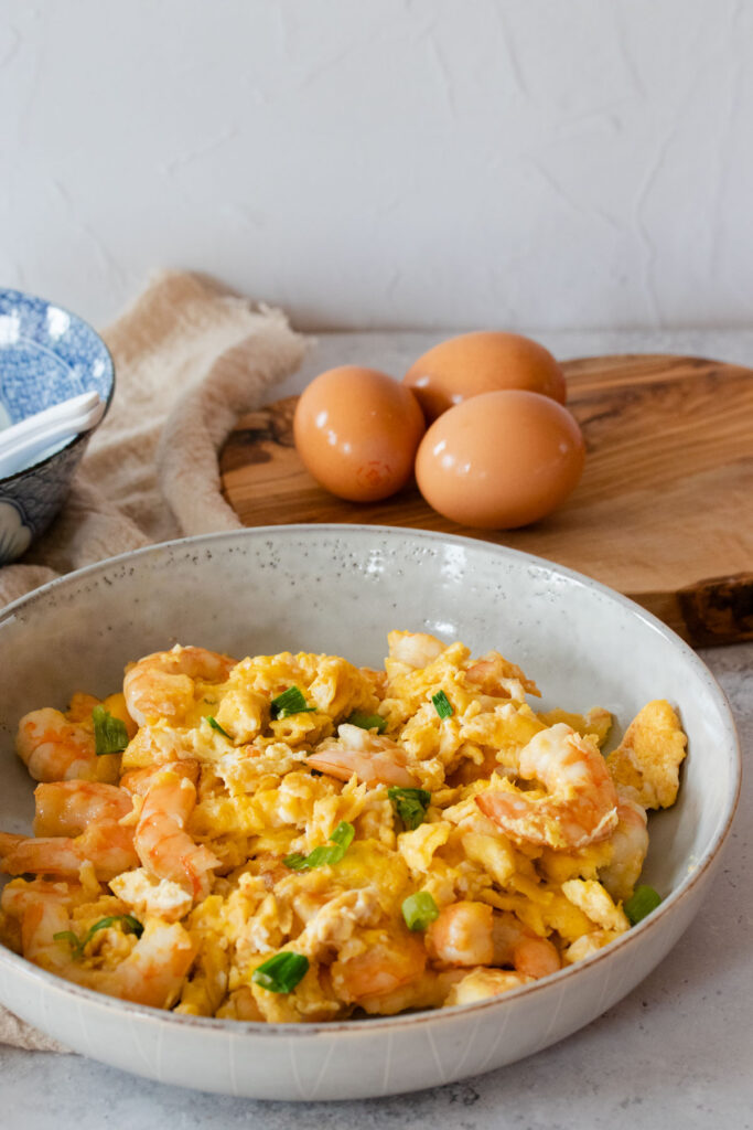 shrimp egg stir-fry