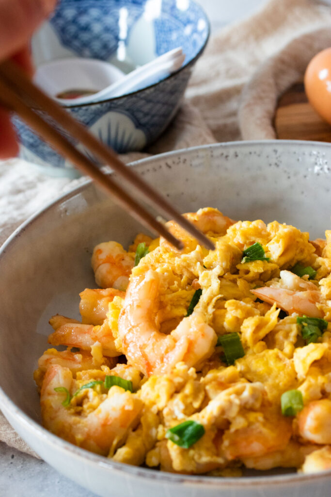shrimp egg stir-fry