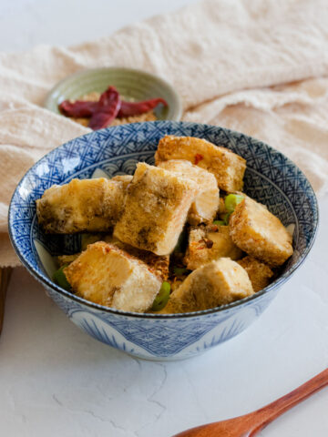 Air fryer salt and pepper tofu.