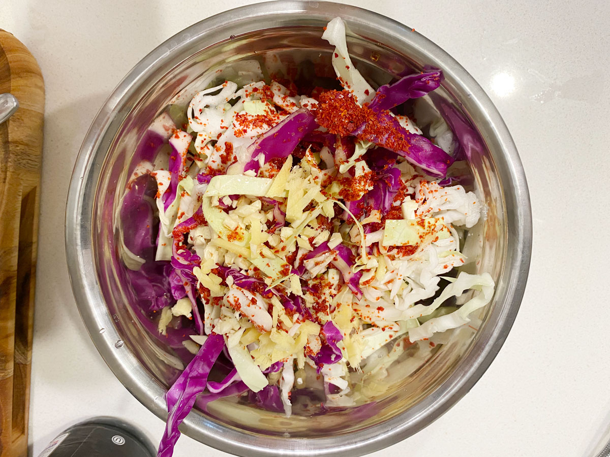 korean coleslaw step 1