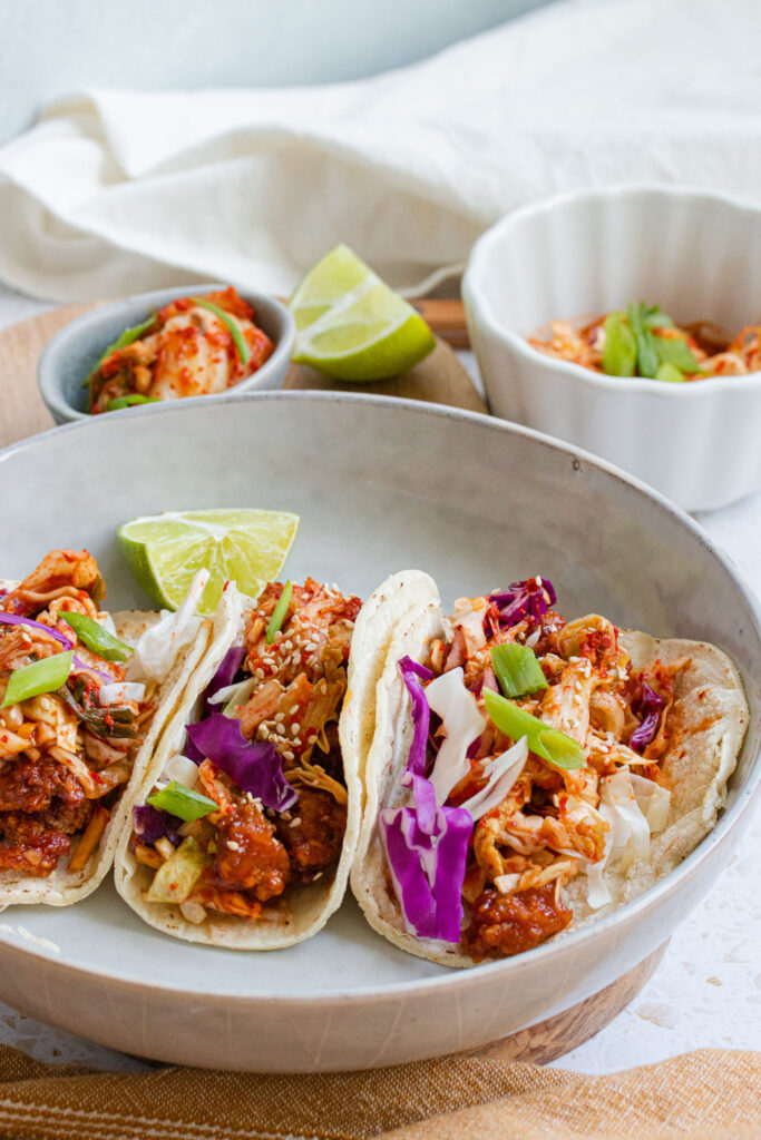 korean fried chicken tacos