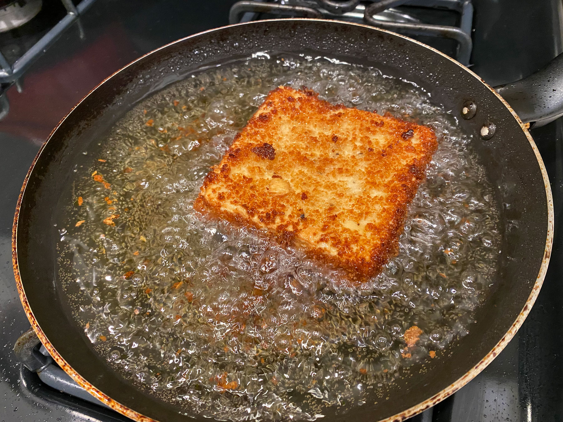 shallow fry tofu katsu