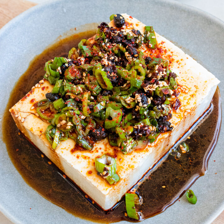 Cold Silken Tofu with Chili Soy Sauce The Floured Camera