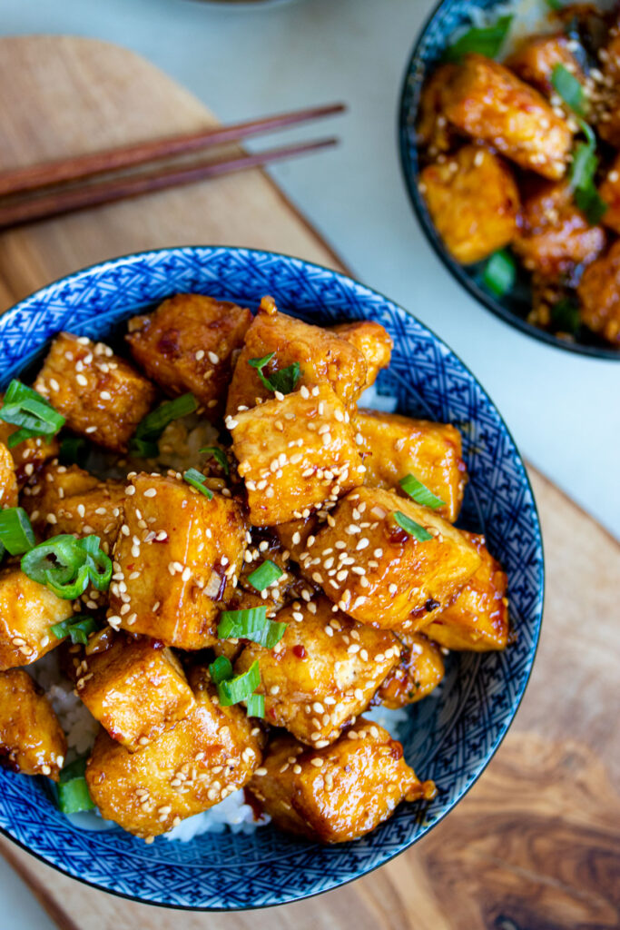 honey sesame tofu