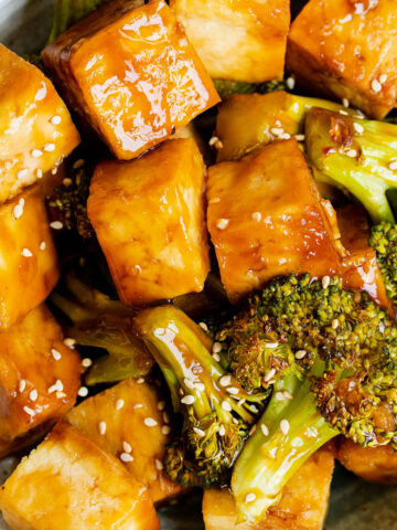 teriyaki tofu and broccoli