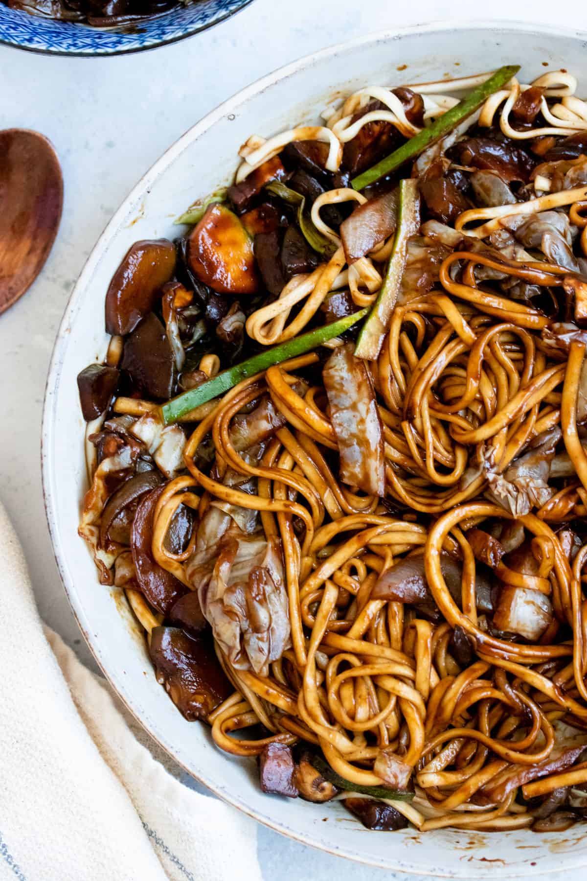 bowl of korean black bean noodles