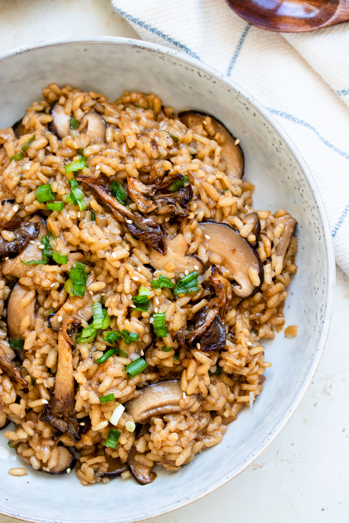 Japanese mushroom risotto