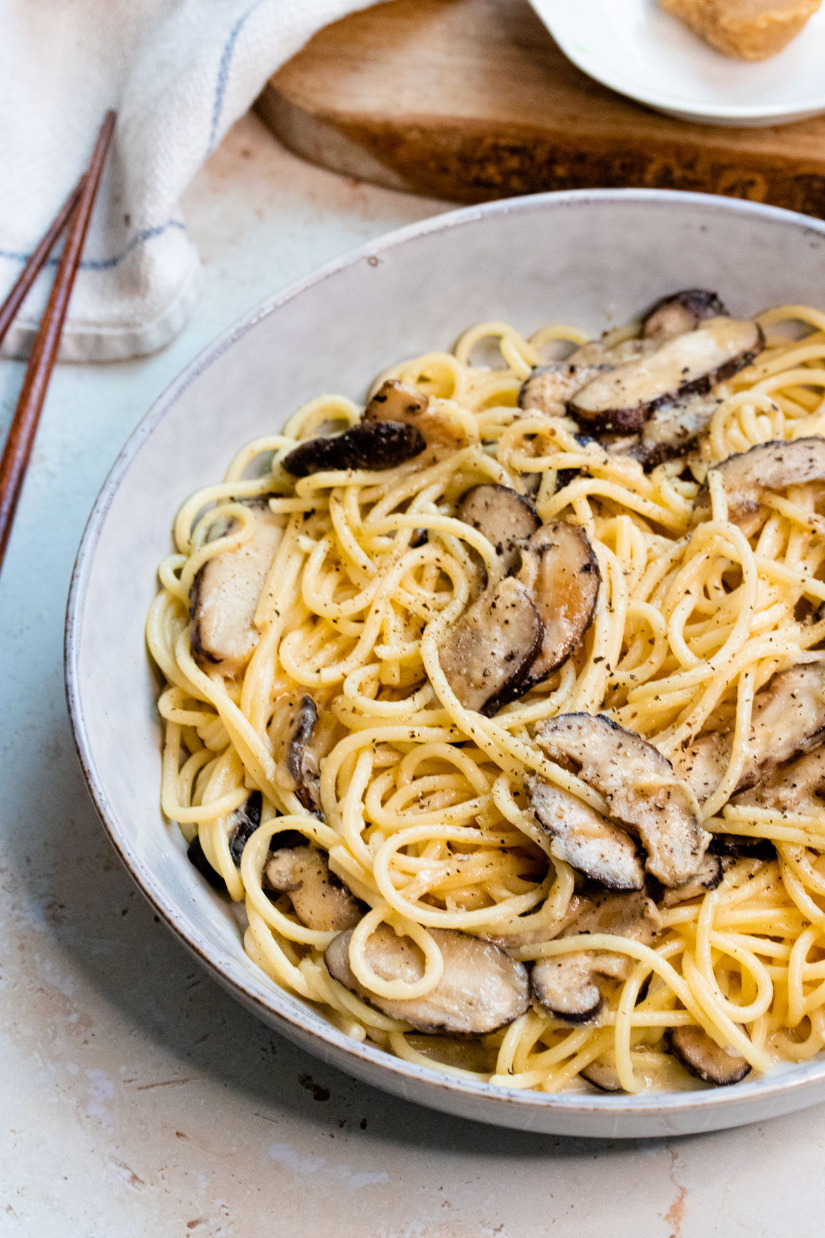 Miso Butter Mushroom Pasta - The Floured Camera