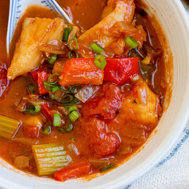 Quick and Easy Tomato Fish Stew - The Floured Camera