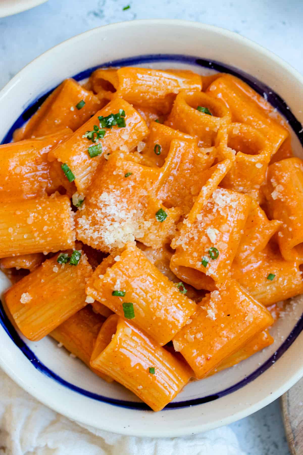 Spicy gochujang rigatoni. 