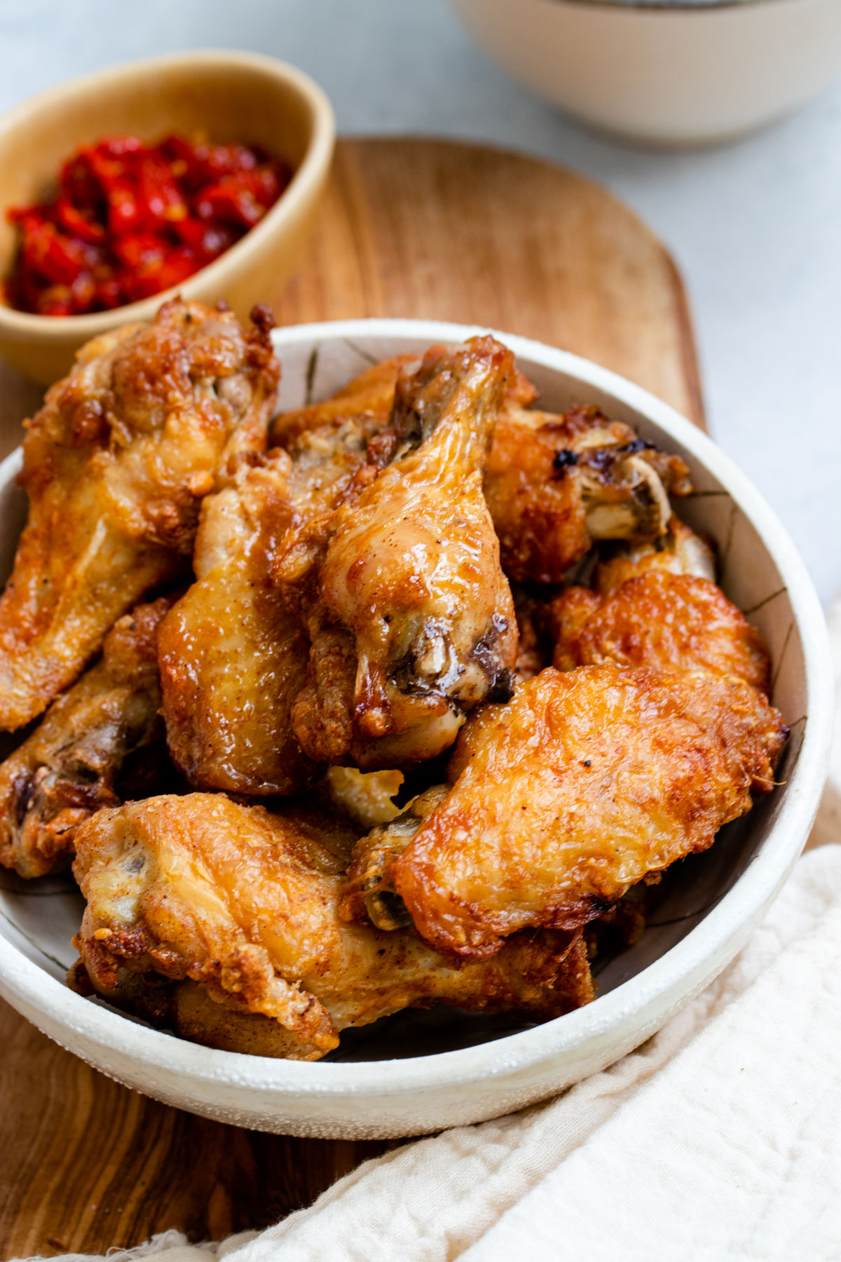 Chinese five spice air fryer chicken wings.