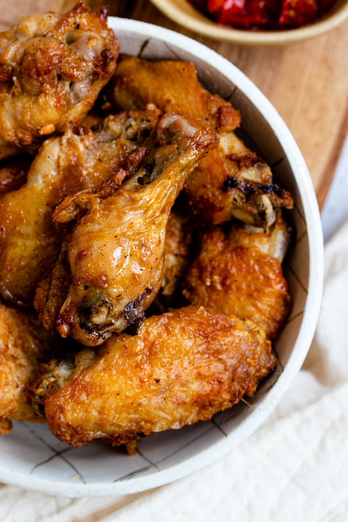 Chinese five spice air fryer chicken wings.