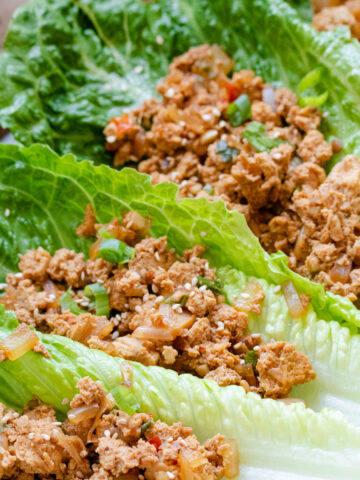 Chinese tofu lettuce wraps.