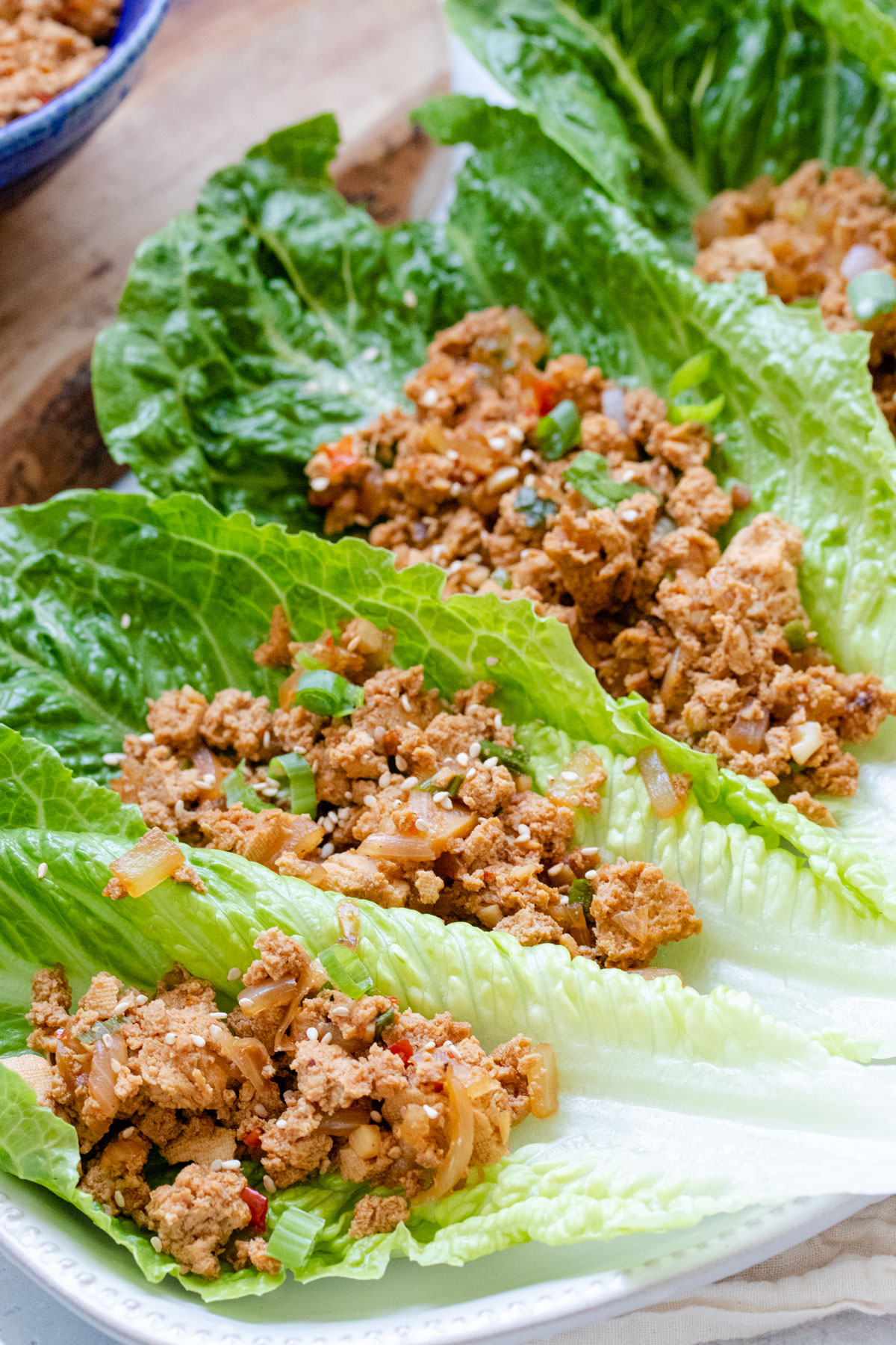 Tofu lettuce wraps.