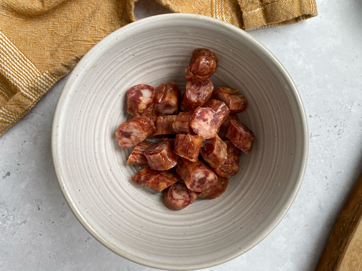 Rice Cooker Recipe: Chinese Sausage Over Rice - Onolicious Hawaiʻi