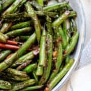 Chinese stir-fry green beans.