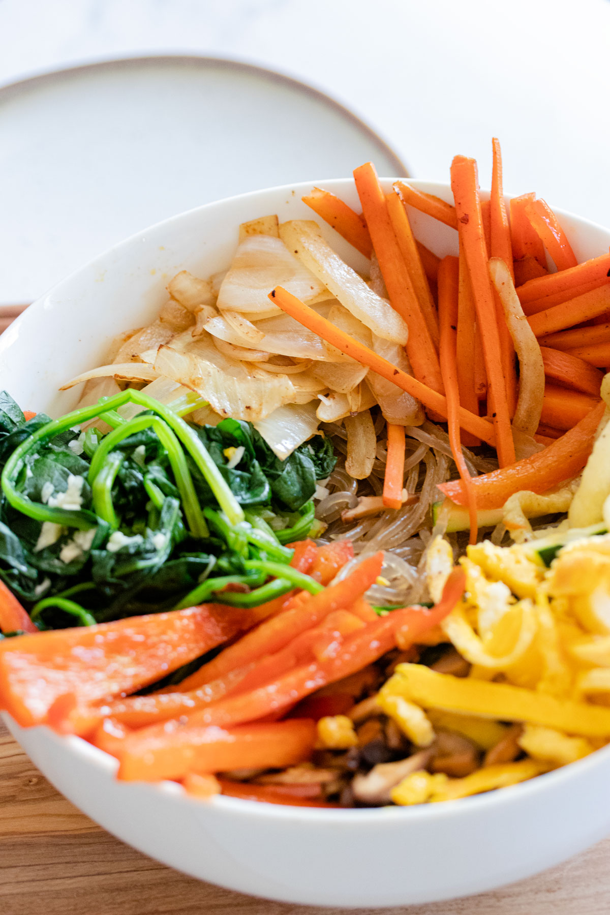 Korean stir-fry glass noodles.