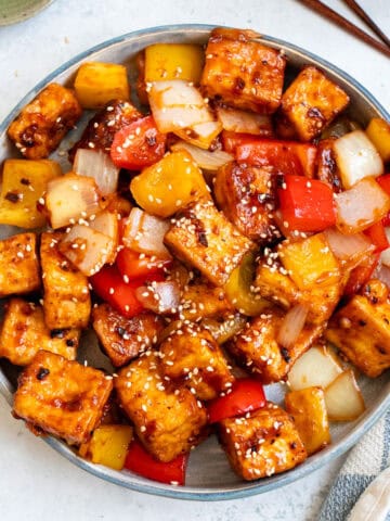 Sweet and sour tofu.